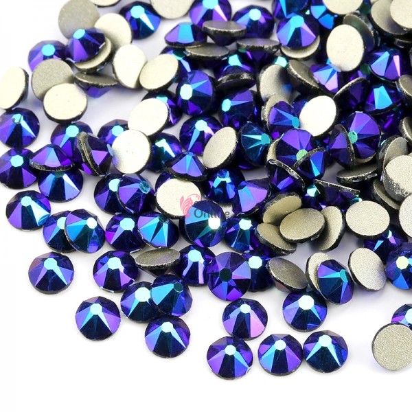 Strasuri din Cristale 100 bucati SC183 Bluemarin cu Reflexii Purple 1,3mm
